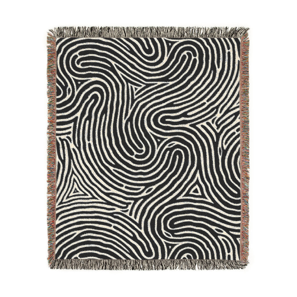 Topographic Drift — Woven Blanket — woven texture detail