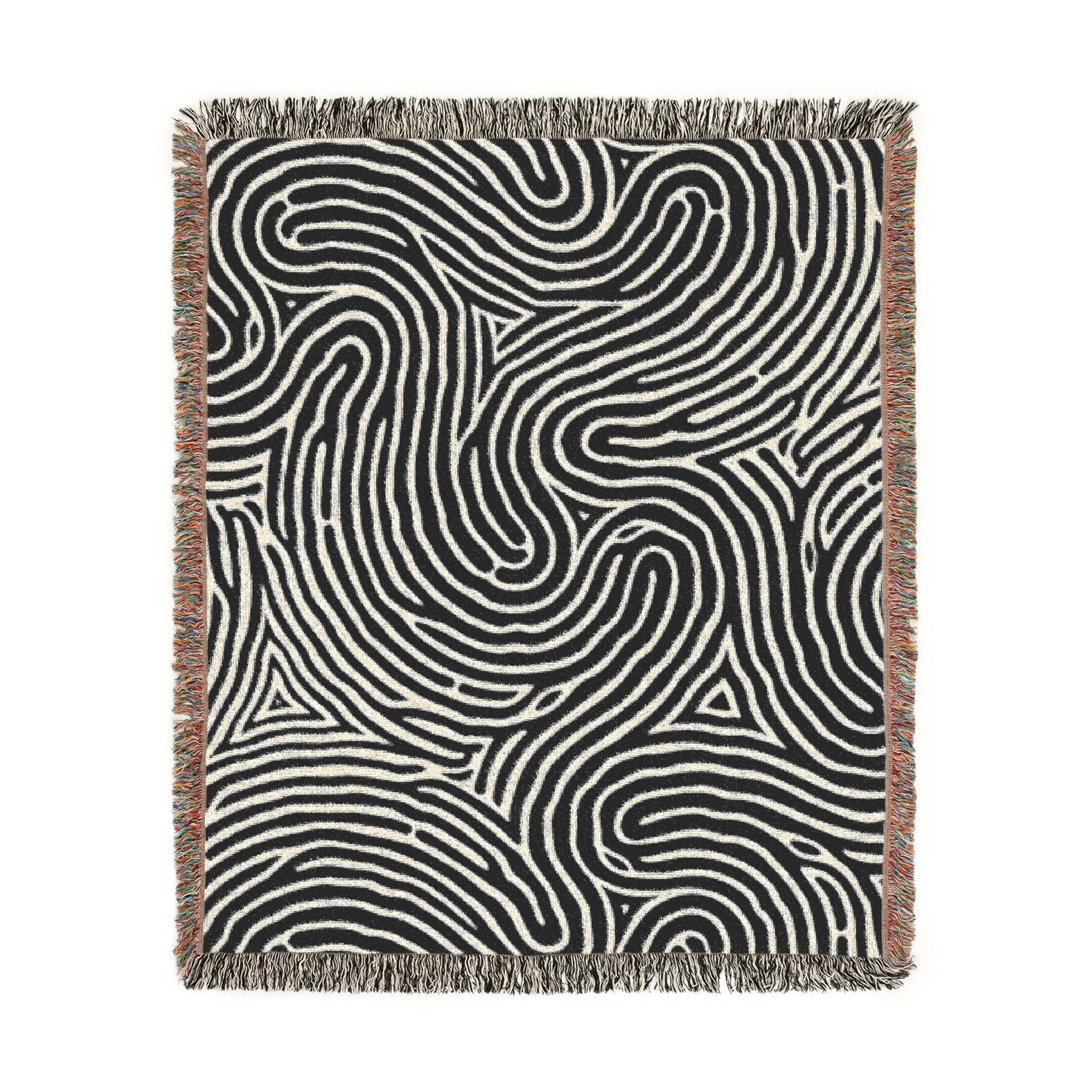Topographic Drift — Woven Blanket — woven texture detail