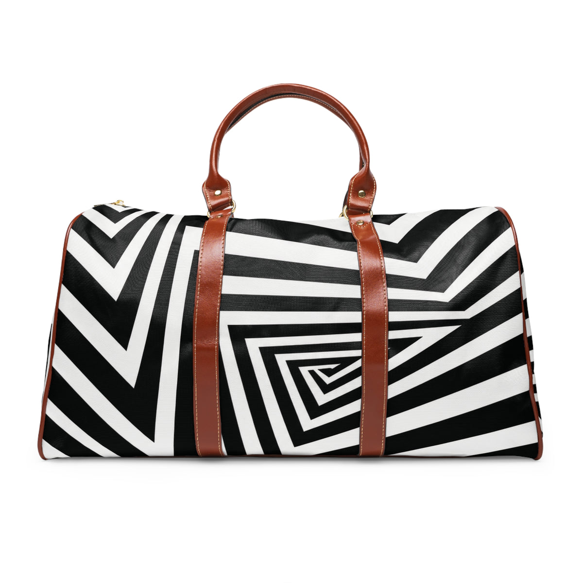 Black and White Optical Illusion Waterproof Travel Bag