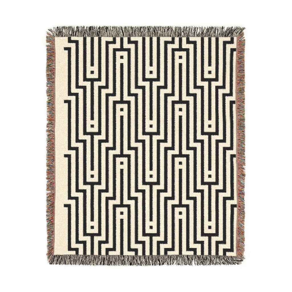 Linear Maze — Woven Blanket — woven texture detail