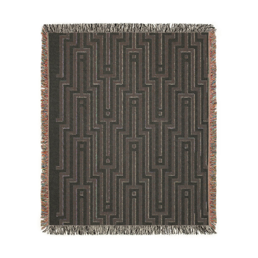 Linear Maze — Woven Blanket — styled room view
