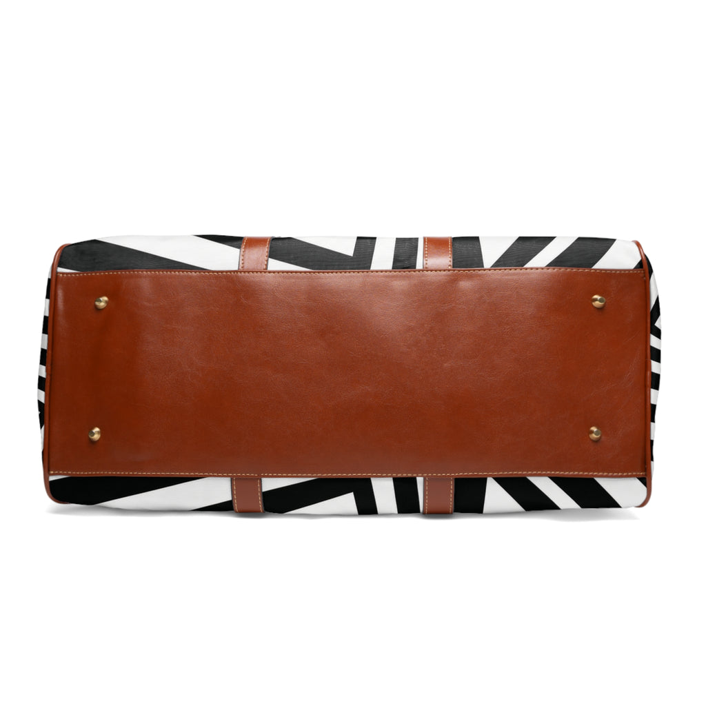 Black and White Optical Illusion Waterproof Travel Bag