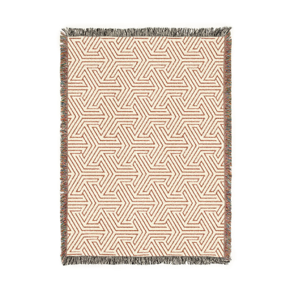 Copper Tessellation — Woven Blanket — detail view