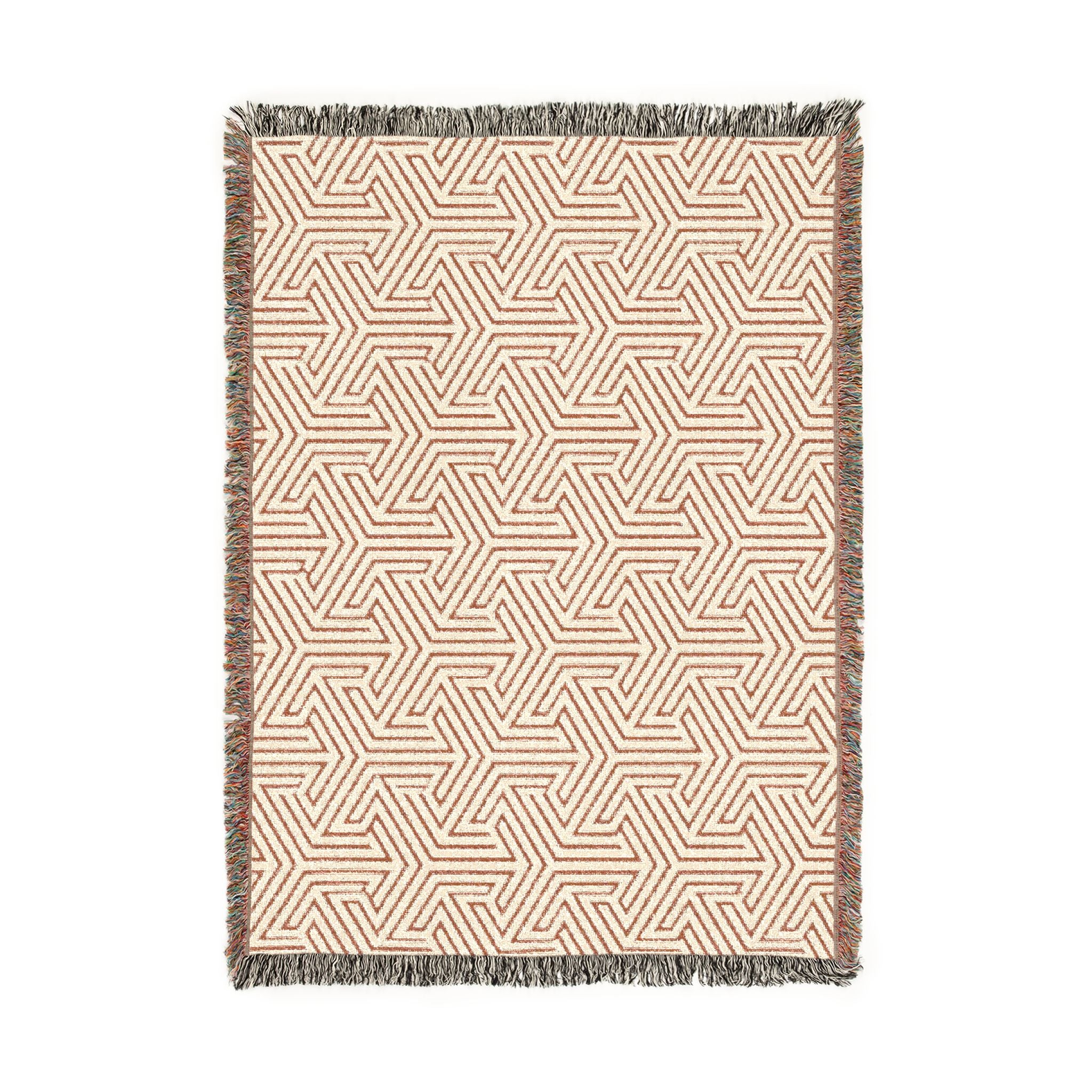 Copper Tessellation — Woven Blanket — detail view