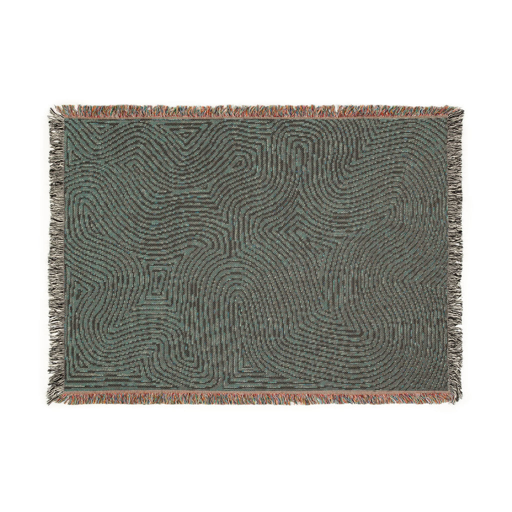 Terracotta Contour — Woven Blanket — alternate view