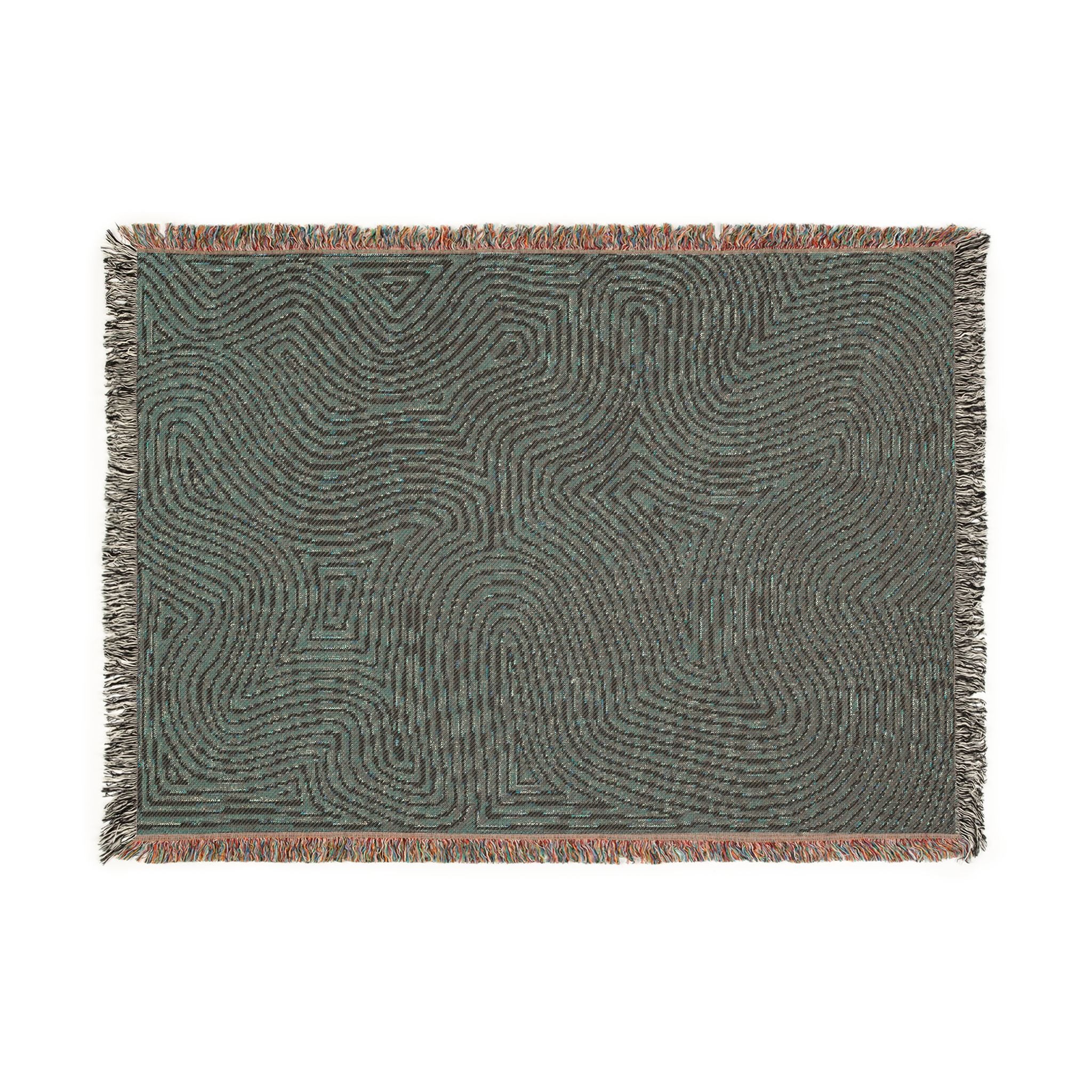 Terracotta Contour — Woven Blanket — alternate view