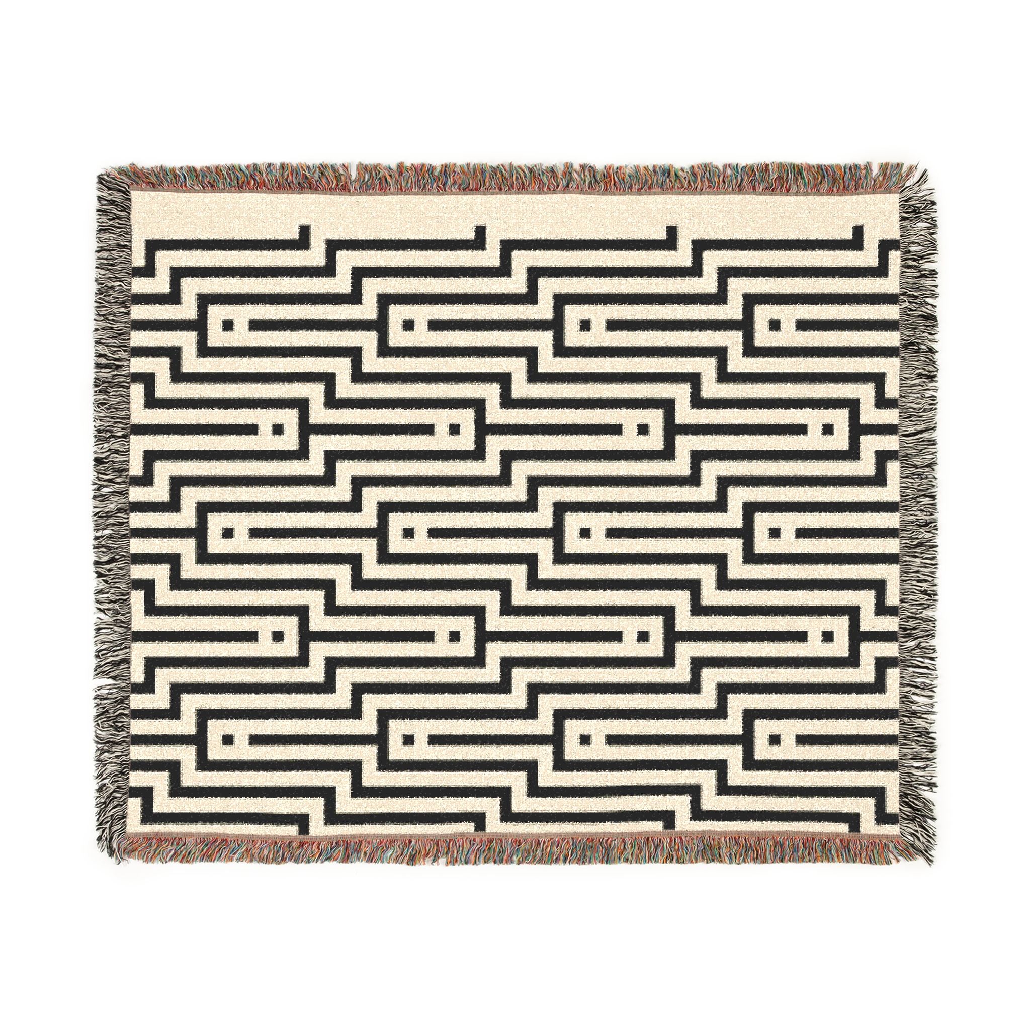 Linear Maze — Woven Blanket — alternate view