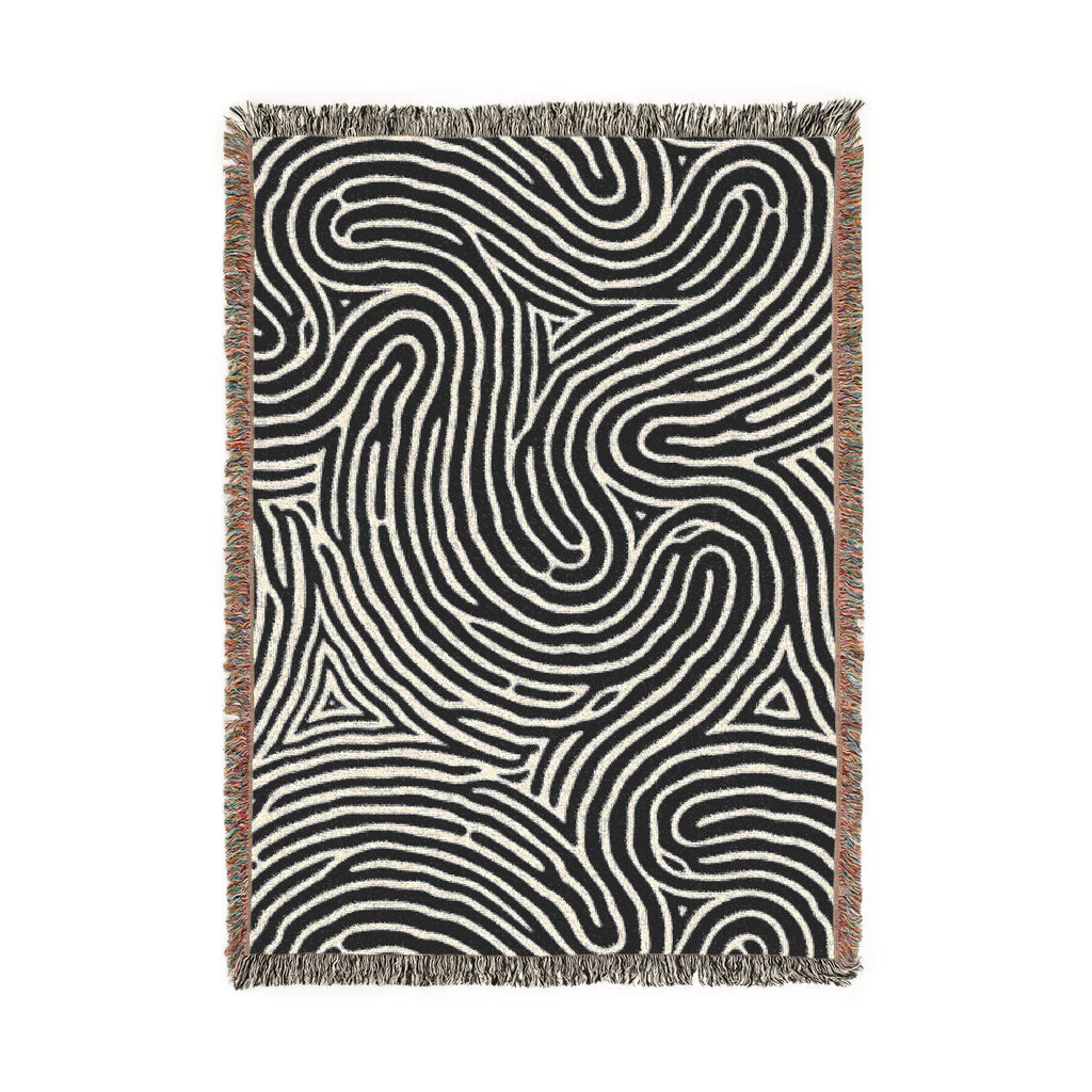 Topographic Drift — Woven Blanket — lifestyle view