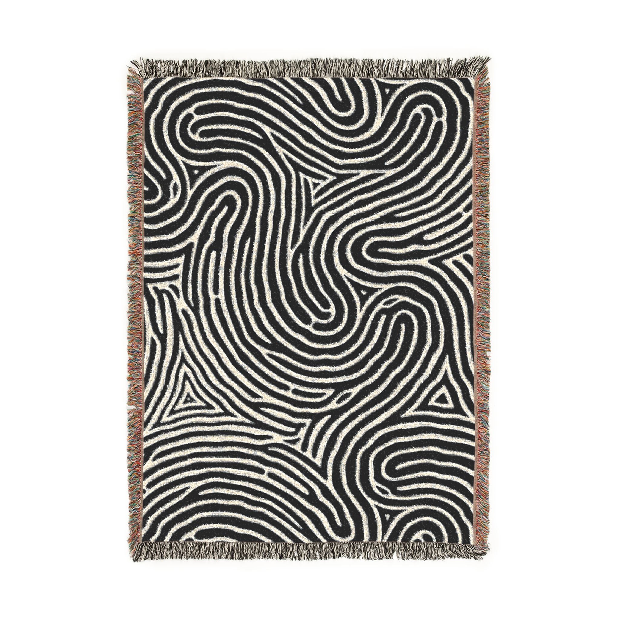 Topographic Drift — Woven Blanket — lifestyle view