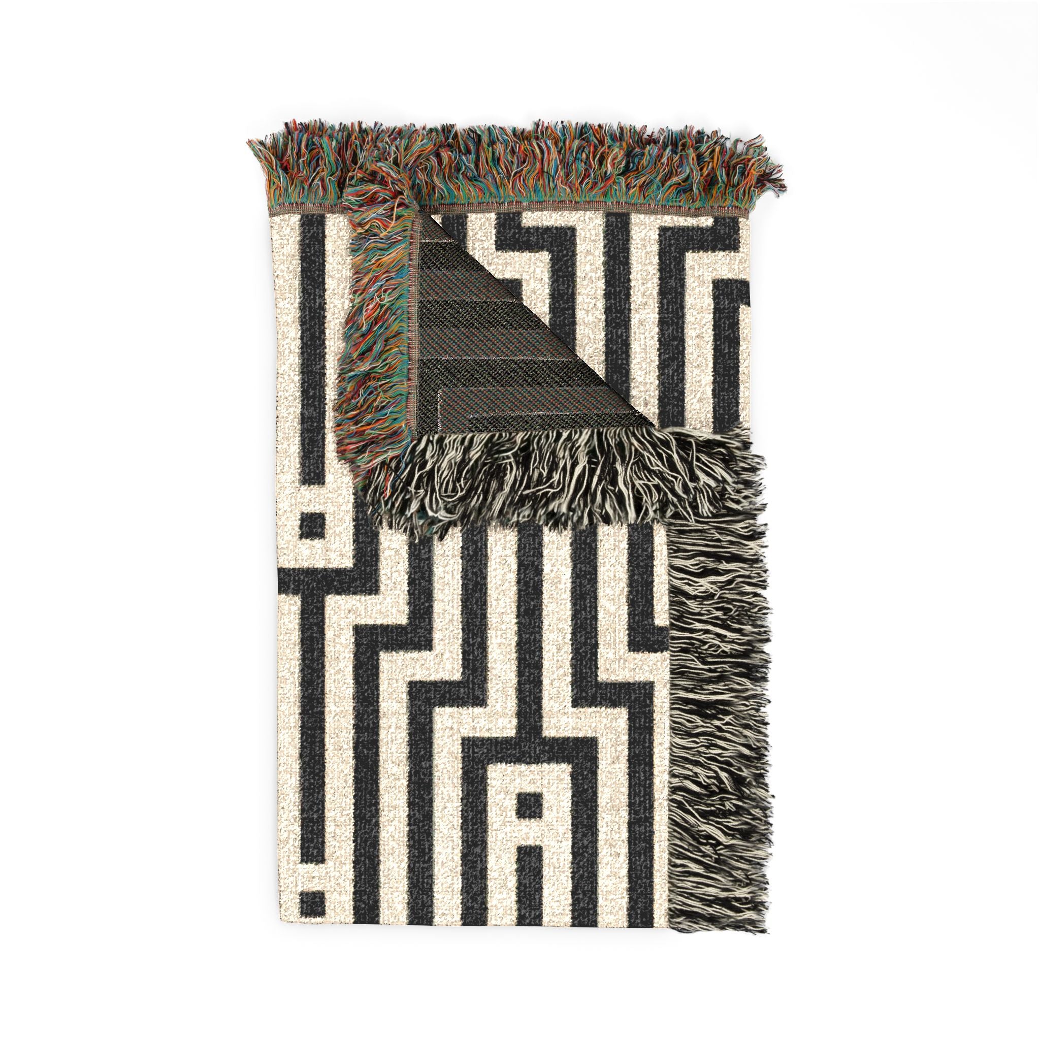 Linear Maze — Woven Blanket — detail view