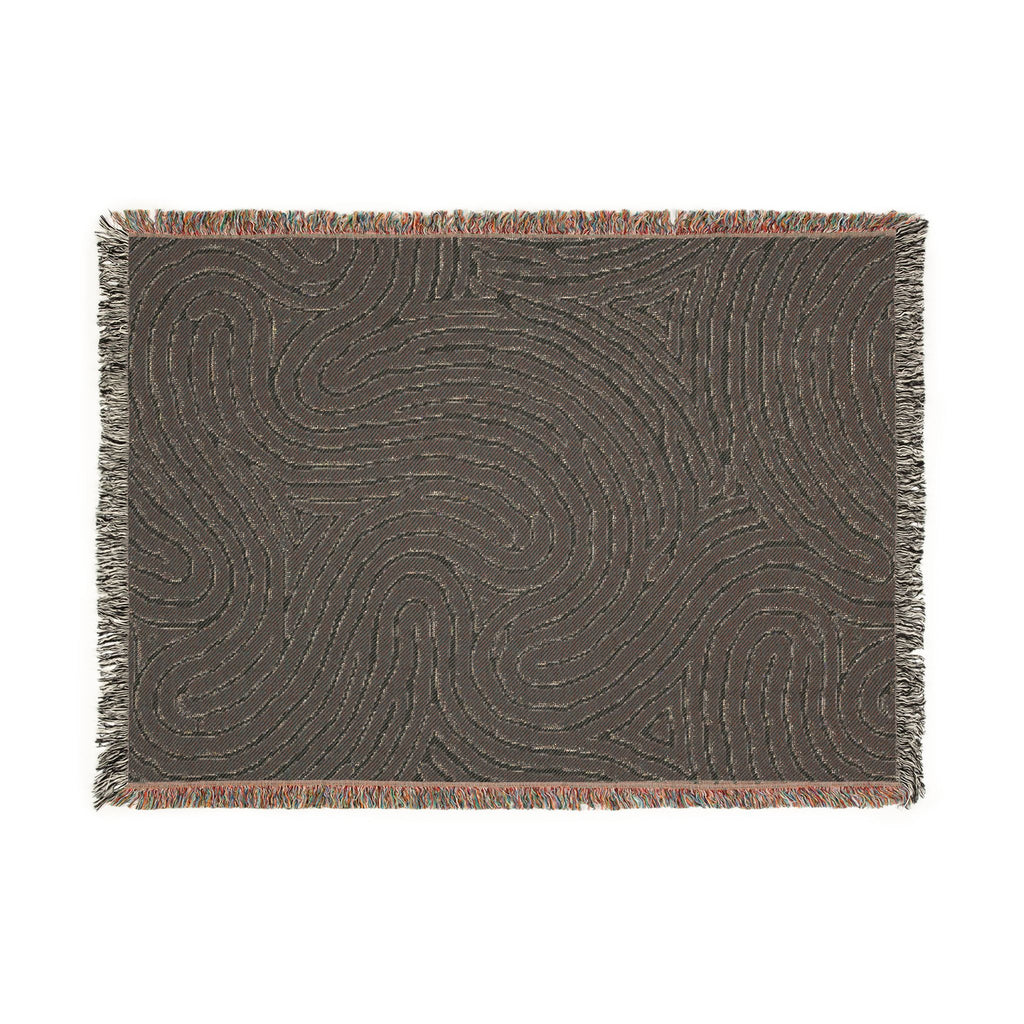 Topographic Drift — Woven Blanket — side view