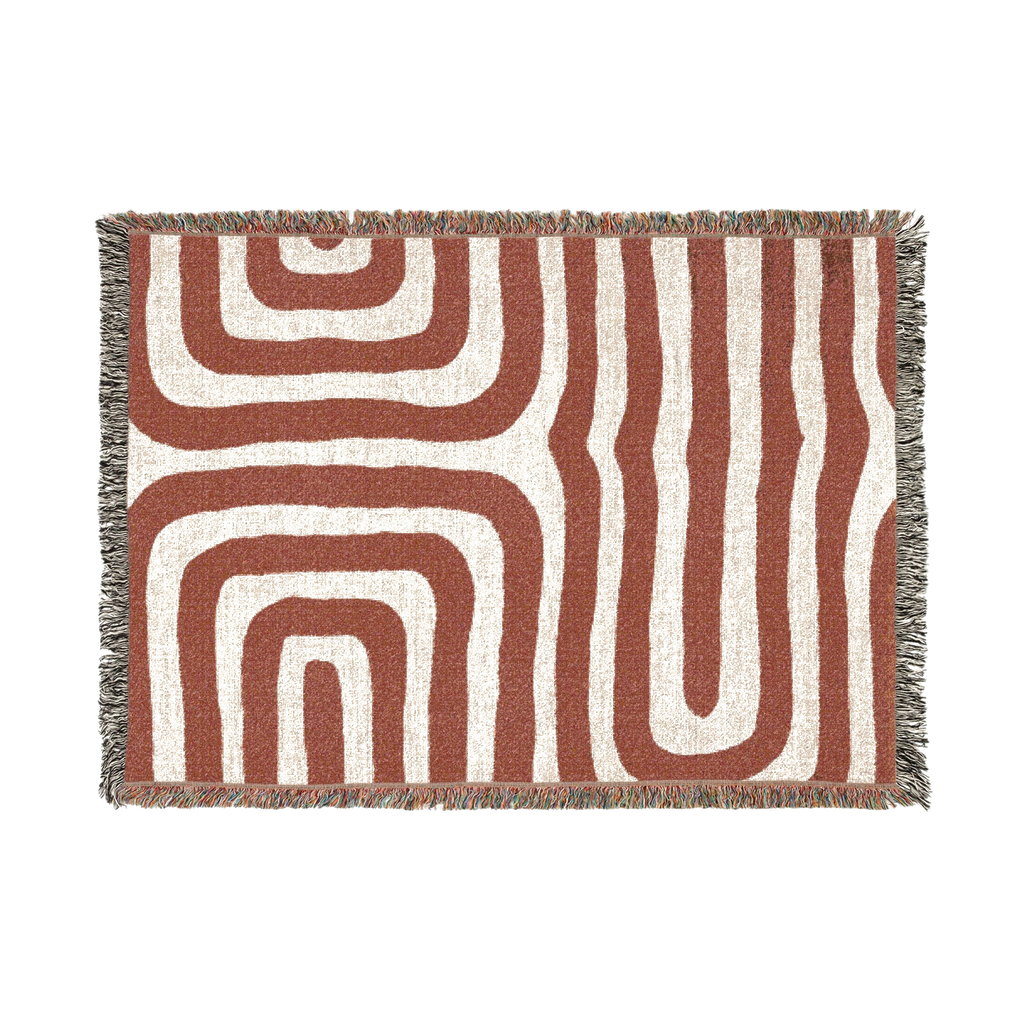 Clay Passage — Woven Blanket — floating front view