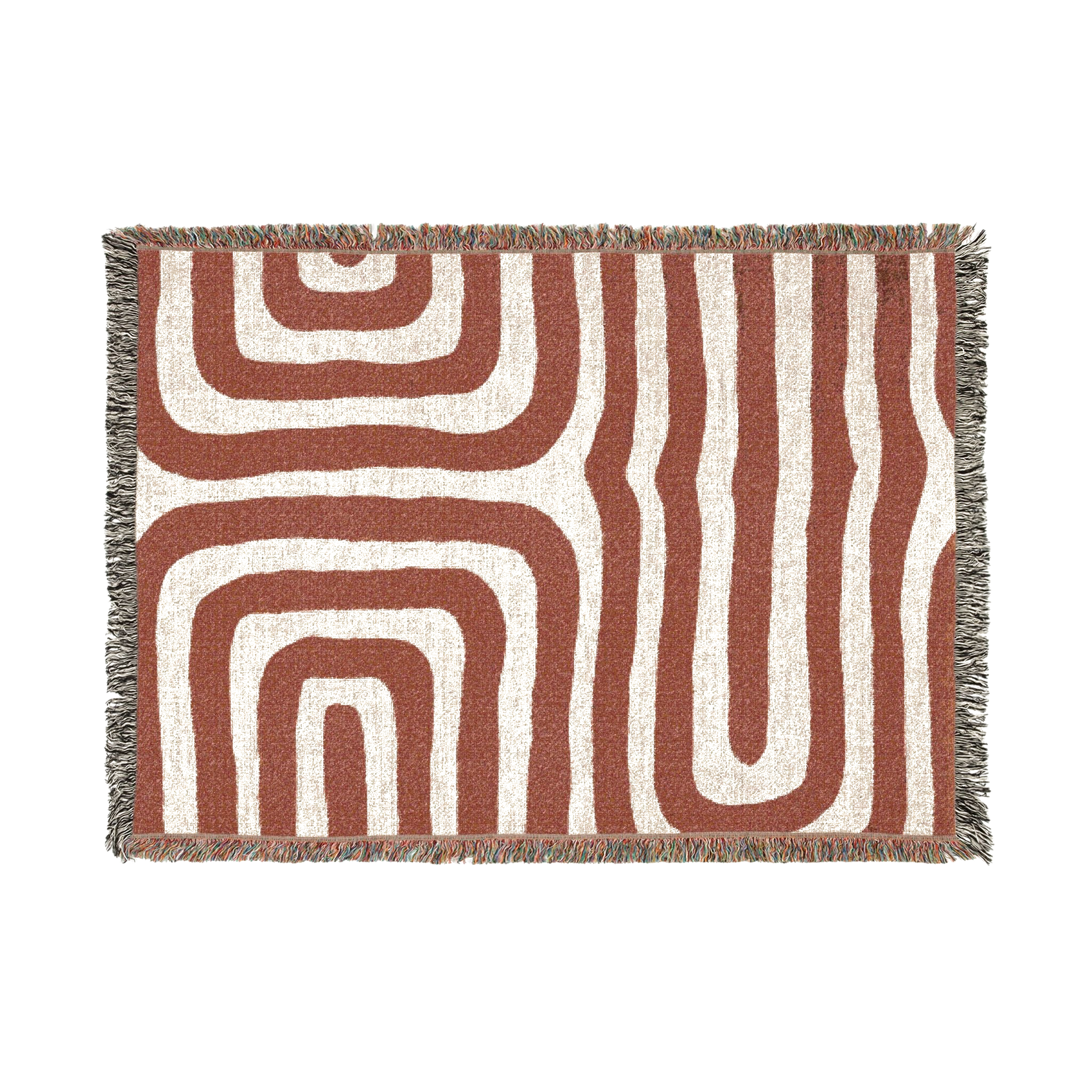Clay Passage — Woven Blanket — floating front view