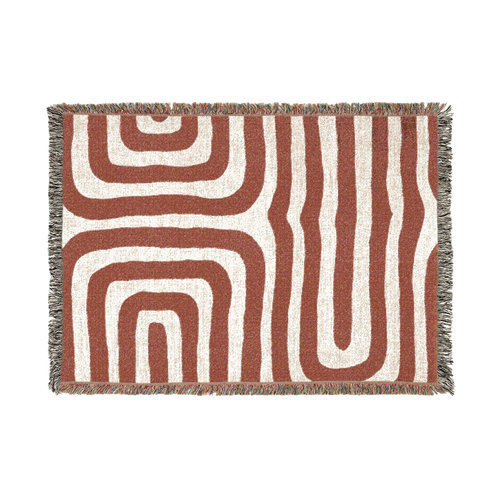 Clay Passage — Woven Blanket — floating front view