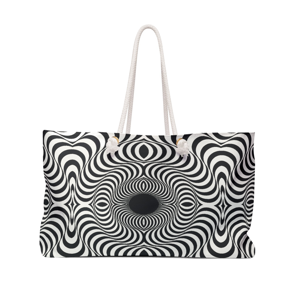 Event Horizon — Oversized Weekender — floating front view