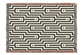 Linear Maze — Woven Blanket — floating front view