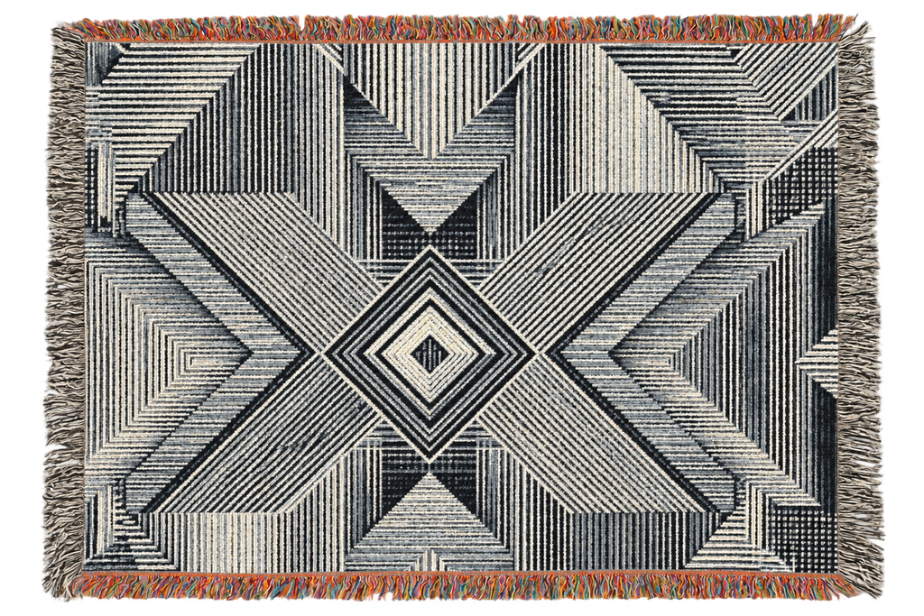 Monolith Star — Woven Blanket — floating front view