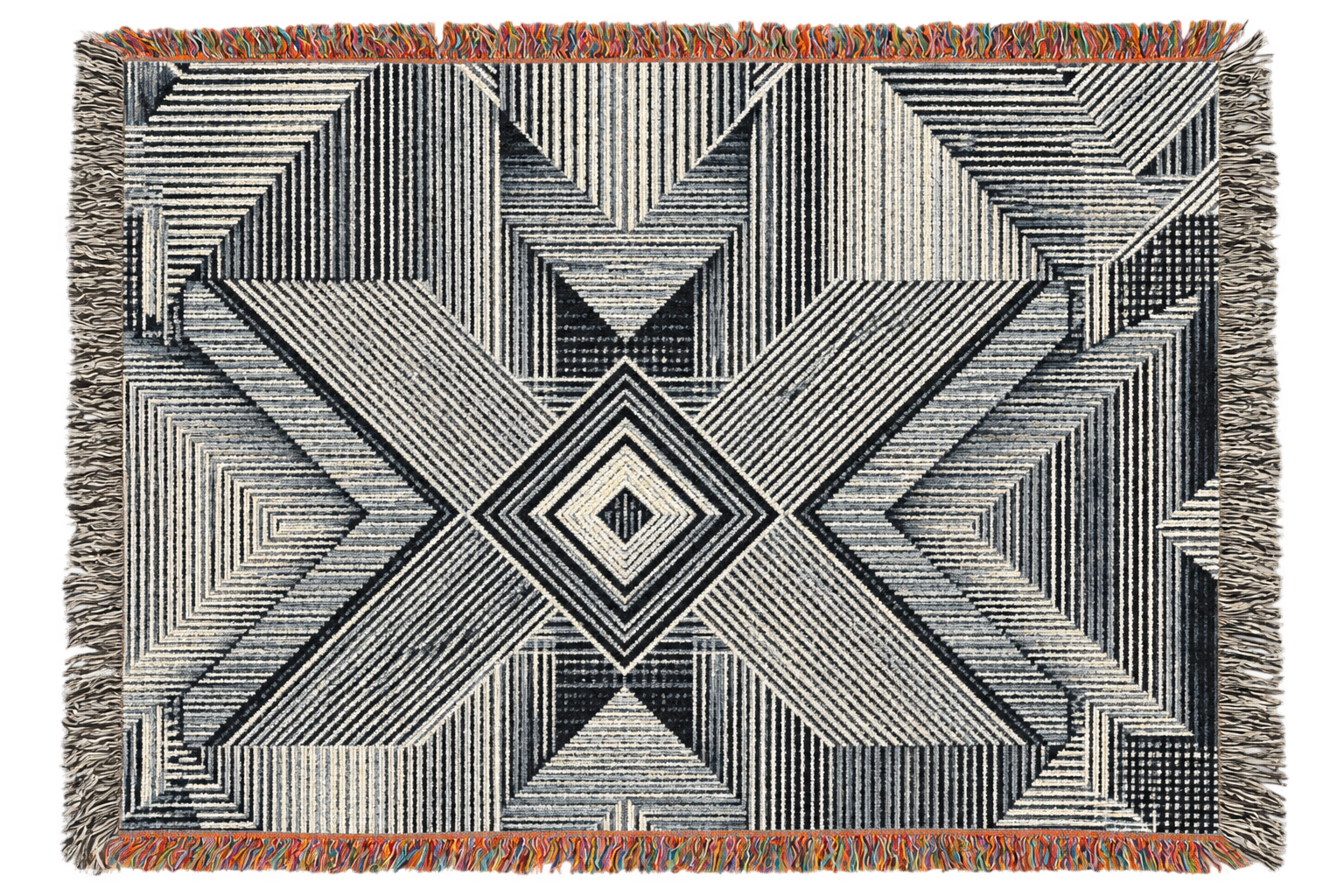 Monolith Star — Woven Blanket — floating front view