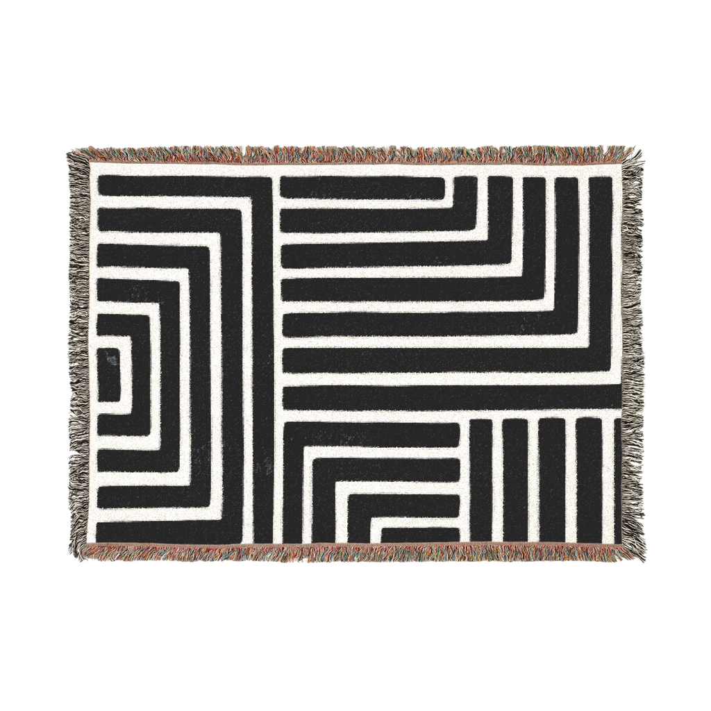 Quarter Turn — Woven Blanket — floating front view