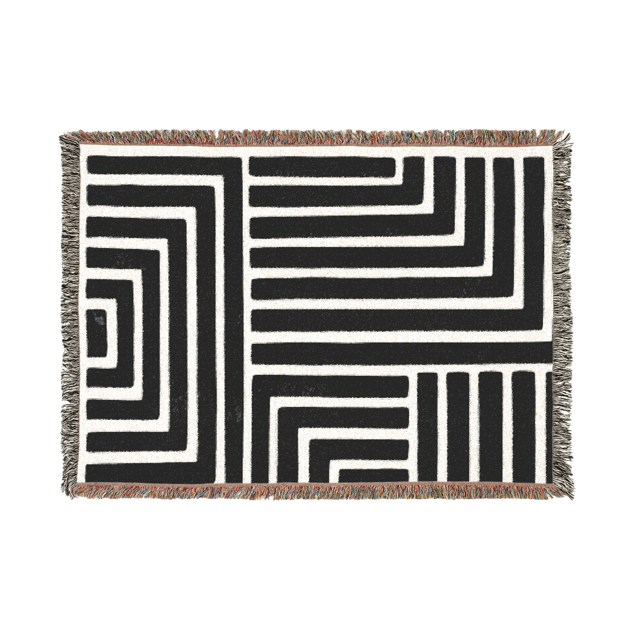 Quarter Turn — Woven Blanket — floating front view