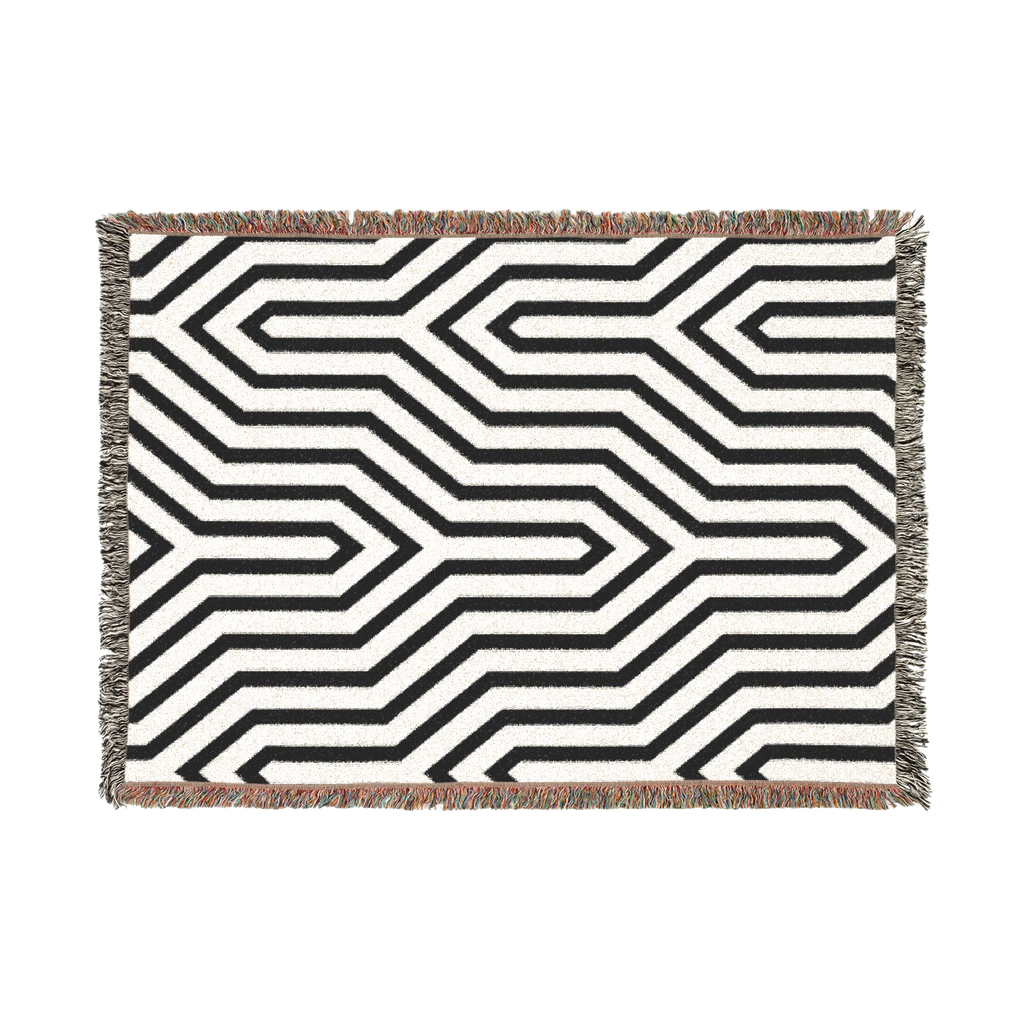 Signal Path — Woven Blanket — floating front view
