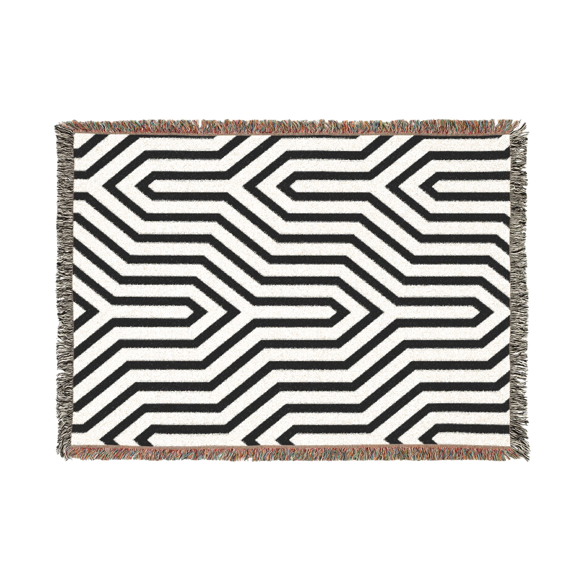 Signal Path — Woven Blanket — floating front view